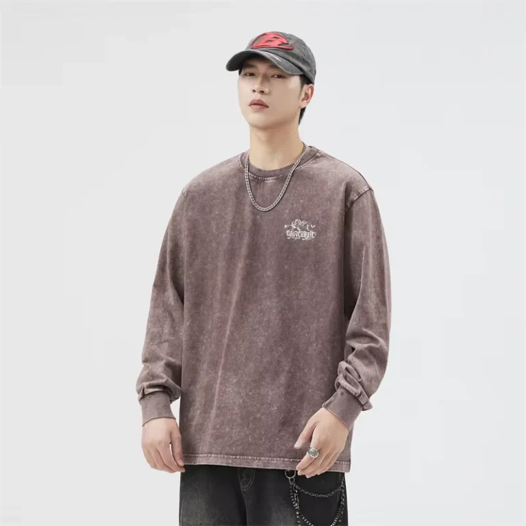 CHINEE-Vintage-100-Cotton-Long-Sleeve-T-Shirt-for-Men-Quick-Dry-Breathable-Pattern-Plus-Size-Hip-Hop-Embroidered-Technique-300-Grams