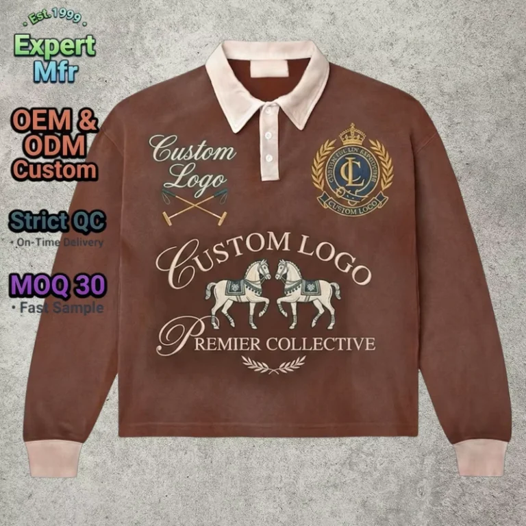 CHINEE-Vintage-Acid-Wash-Heavyweight-Embroidery-Polo-T-Shirt-Boxy-Fit-Oversized-Sun-Faded-Mens-Retro-Streetwear-Long-Sleeve-Rugby-Shirt