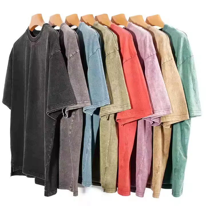 CHINEE-Vintage-Heavy-Cotton-Top-Washed-Drop-Shoulder-Retro-All-Cotton-Loose-Outerwear-Custom-Logo-Blank-Custom-Design-Mens-T-shirts