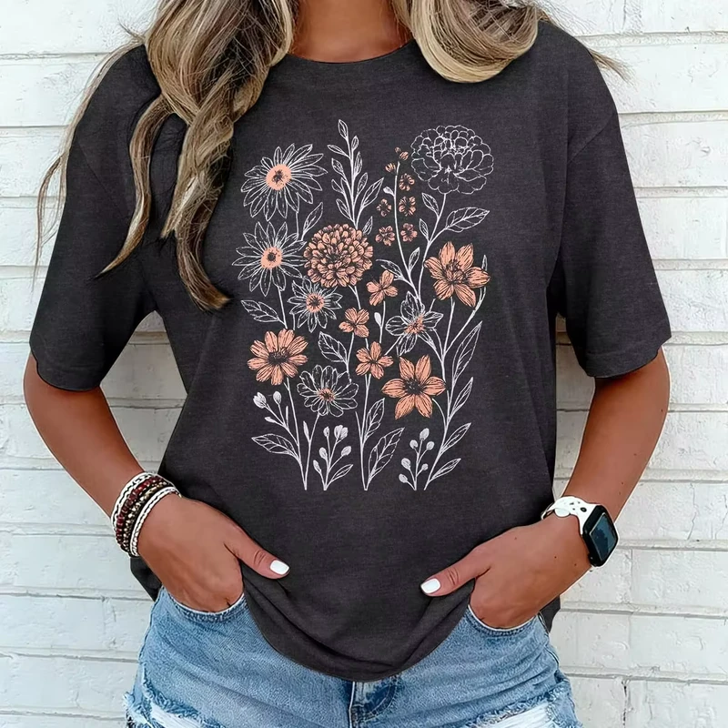 CHINEE-Women-100-Cotton-Graphic-Printed-T-Shirt-DTF-Graphic-Tee-Tops-O-Neck-Regular-T-shirts-Summer-Oversized-Short-Sleeve-Loose-Comfy