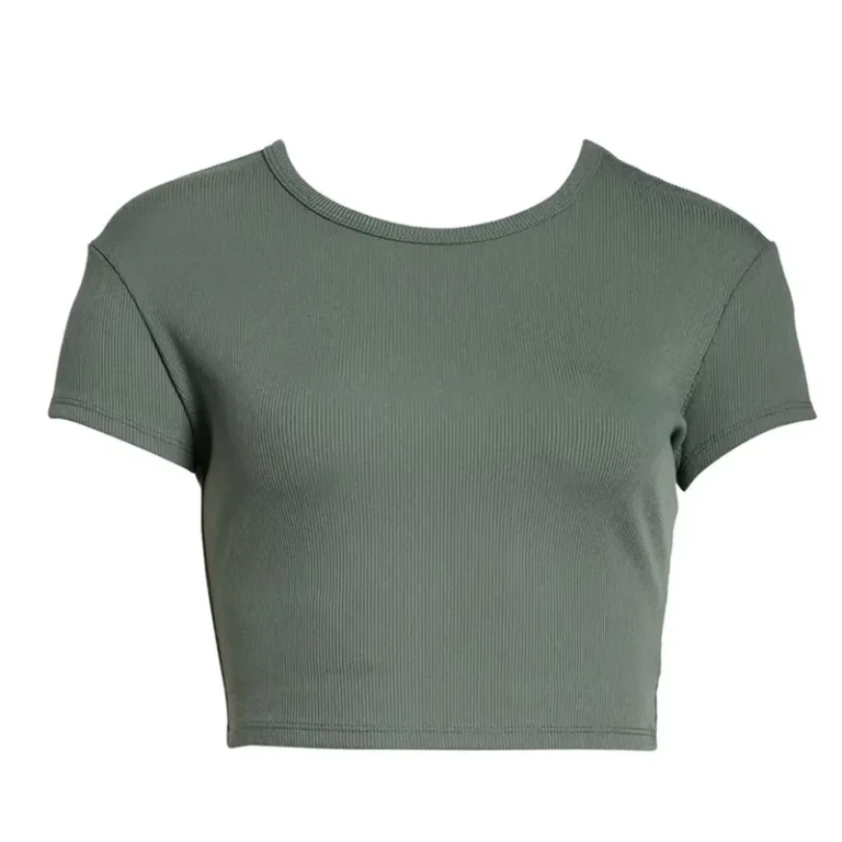 CHINEE-Women-Casual-Crop-Top-T-Shirt-Knitted-100-Cotton-Breathable-Soft-Perfect-for-Streetwear-Travel-Everyday-Lifestyle-Activities