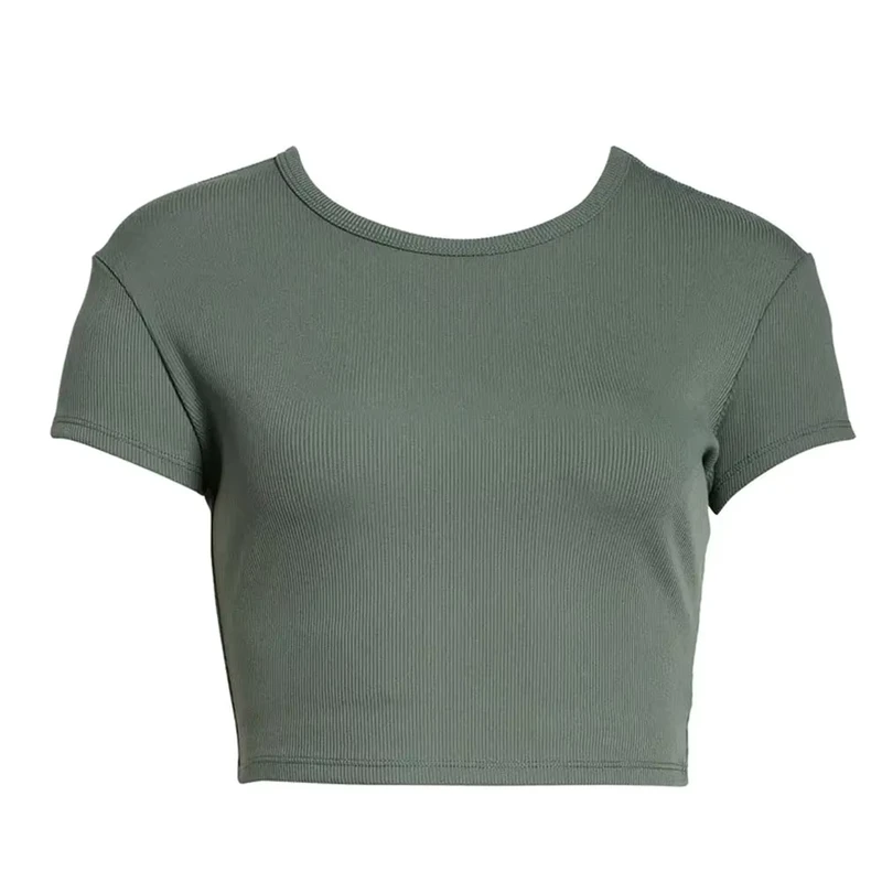 CHINEE-Women-Casual-Crop-Top-T-Shirt-Knitted-100-Cotton-Breathable-Soft-Perfect-for-Streetwear-Travel-Everyday-Lifestyle-Activities