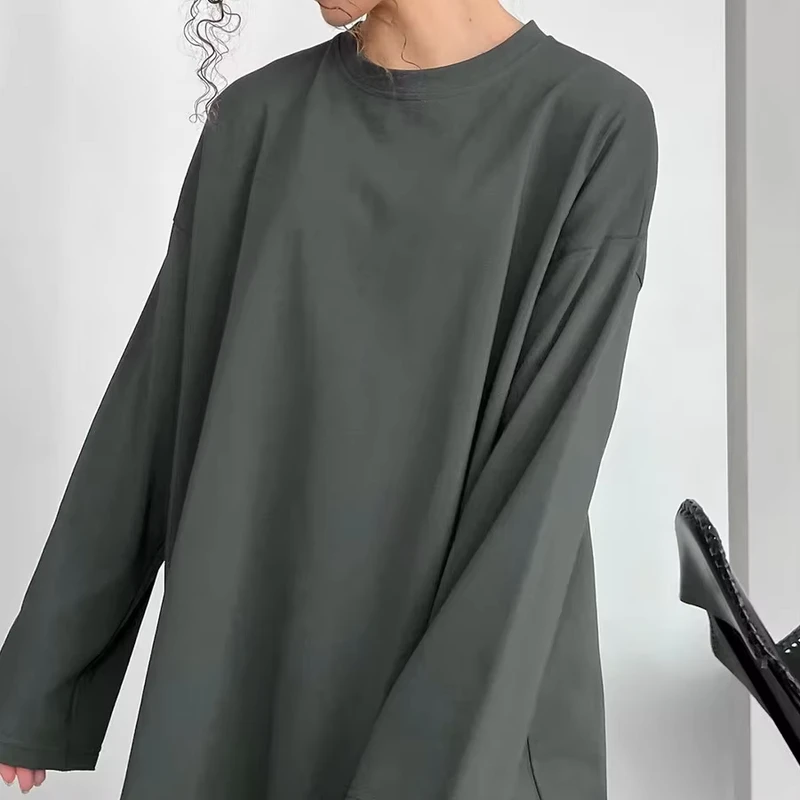 CHINEE-Women-New-Cotton-Long-Sleeve-T-shirts-Hand-worn-Loose-Tops-Custom-Logo-T-shirts