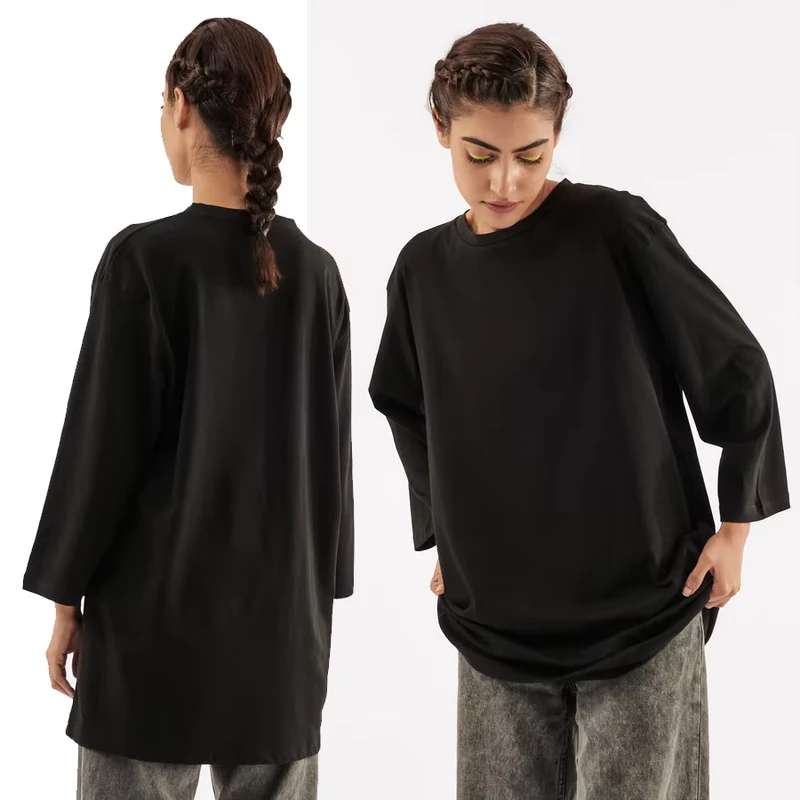 CHINEE-Women-Summer-Drop-Shoulder-Crew-Neck-T-Shirts-Casual-Regular-Fit-Sports-Sublimation-Compressed-Knitted-100-Cotton-Eco-Friendly