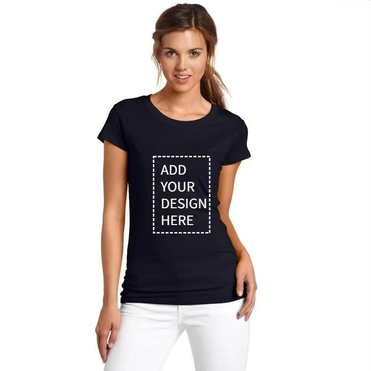 CHINEE-Womens-Breathable-Anti-Pilling-Cotton-Jersey-T-Shirt-with-Custom-Print