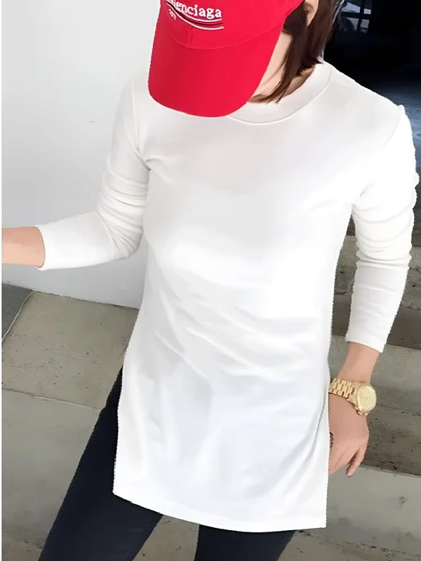 CHINEE-Womens-Casual-Solid-Washed-Long-Sleeve-Autumn-Winter-Bottom-Cover-Top-with-Split-Base-Layer-T-Shirt