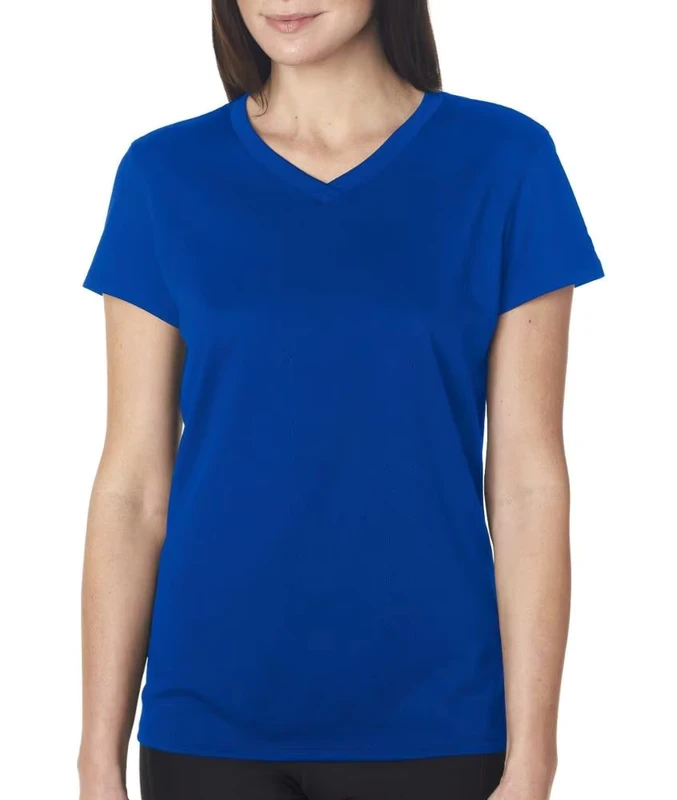 CHINEE-Womens-Casual-V-neck-T-Shirt-Breathable-100-Cotton-Anti-Pilling-Short-Sleeve-Slim-Elastic-Solid