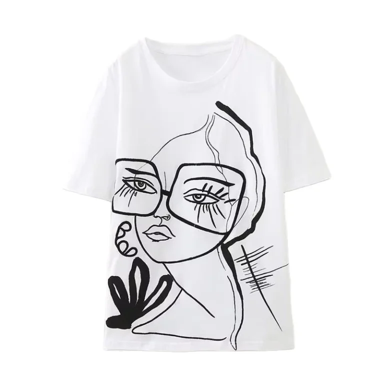 CHINEE-Womens-Cotton-T-Shirts-Manufacturer-Stylish-Oversized-Boxy-Fit-Silk-Screen-Printed-Embroidery-for-Fashion-Collections