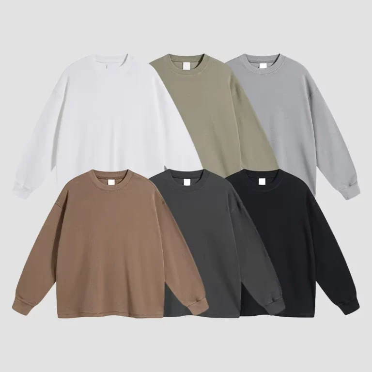 CHINEE-Womens-Crew-Neck-Solid-Color-Knitted-Sweatshirts-100-Cotton-Breathable-Casual-Long-Sleeve-Autumn-Wear