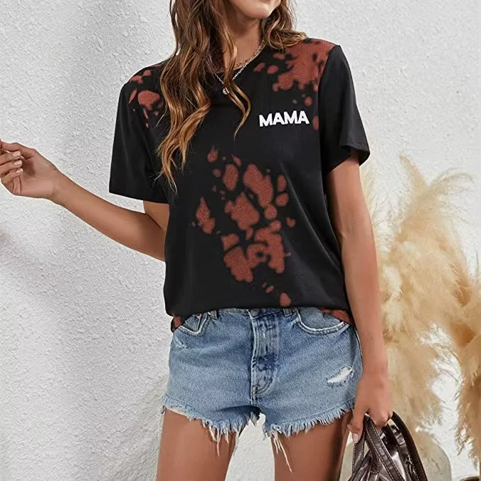 CHINEE-Womens-Solid-Color-Jersey-T-Shirt-Printing-Short-Sleeve-Casual-Summer-Tops-with-Anti-Pilling-Feature-Digital-Printing