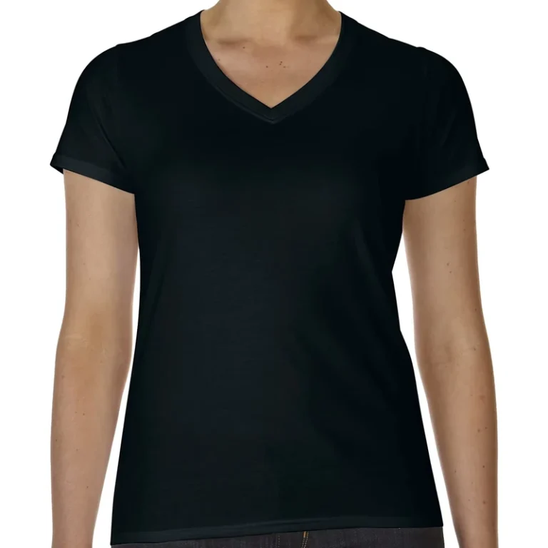 CHINEE-Womens-Summer-Casual-Short-Sleeve-T-Shirt-Solid-Chicken-Heart-V-Neck-Loose-Fit-Knitted-Fabric-Compressed-Design