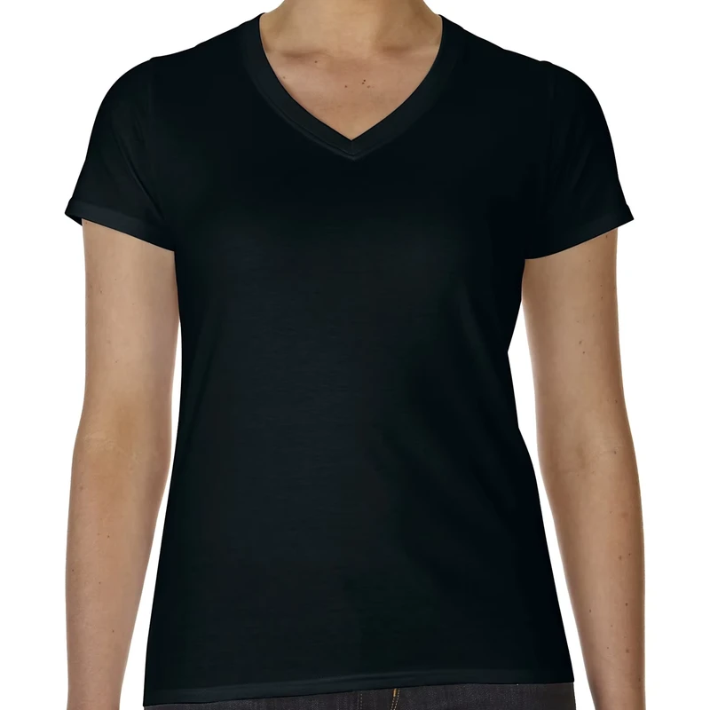 CHINEE-Womens-Summer-Casual-Short-Sleeve-T-Shirt-Solid-Chicken-Heart-V-Neck-Loose-Fit-Knitted-Fabric-Compressed-Design