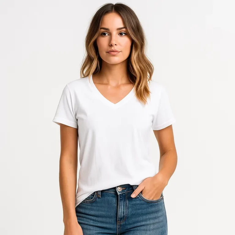 CHINEE-Womens-T-Shirts-V-Neck-Short-Sleeve-Tshirt-Basic-Tee-Curved-Hem-Tops