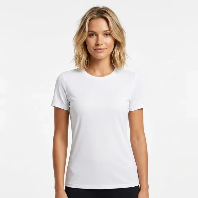 CHINEE-Womens-T-shirt-Crew-Neck-Short-Sleeve-Quick-Dry-Breathable-Anti-pilling-Knit-Cool-Feeling-Solid-Color-T-shirt-Printable-logo