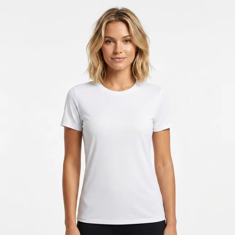 CHINEE-Womens-T-shirt-Crew-Neck-Short-Sleeve-Quick-Dry-Breathable-Anti-pilling-Knit-Cool-Feeling-Solid-Color-T-shirt-Printable-logo