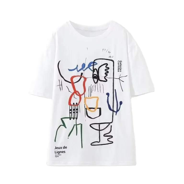 CHINEE-Womens-Trendy-Graphic-Tee-Cotton-Printed-T-Shirt-Oversized-Fashion-Streetwear-Top