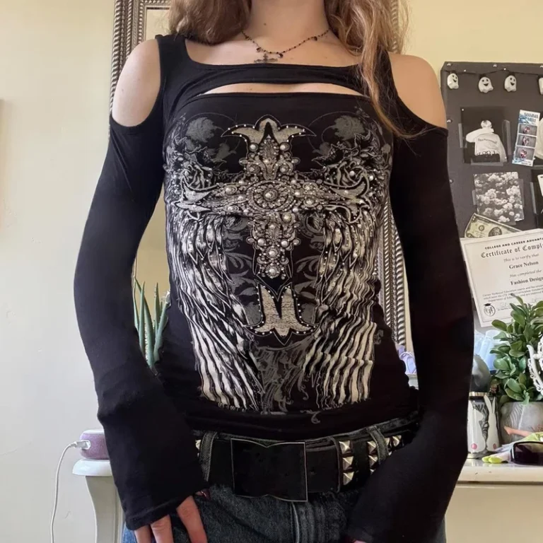 CHINEE-Y2K-Autumn-Gothic-Style-Animal-Print-Breathable-Knitted-Top-Off-Shoulder-Long-Sleeve-T-Shirt-for-Women