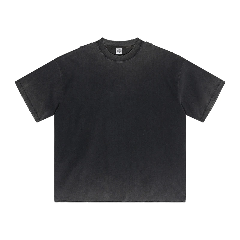 CHINEE-YUKAIHE-250gsm-Summer-Oversized-Custom-Custom-100-Cotton-Heavyweight-Acid-Wash-T-shirt