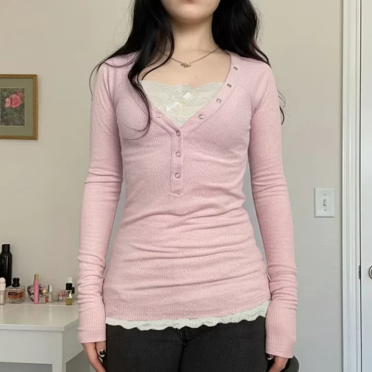 CHINEE-Z-5408-Korean-Style-Gentle-and-Charming-y2k-Long-Sleeve-V-nck-Shirt-Sweet-Girl-Design-Women-Inner-Wear-T-Shirt-for-Work