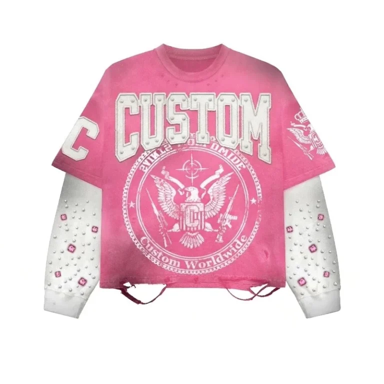 CHINEE-oversized-boxy-tshirt-cotton-Double-Layer-Long-Sleeves-t-Shirt-Mens-Rhinestone-Graphic-distressed-T-shirts-dirty-wash-t-shirt