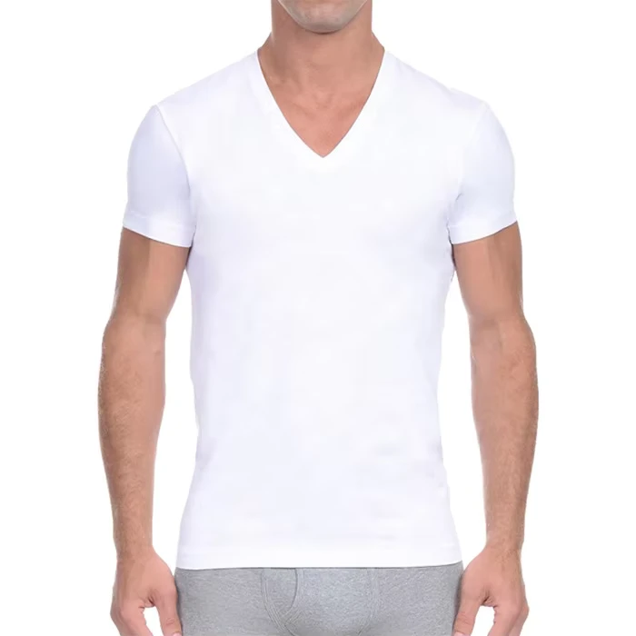 CHINEE-v-Neck-Cotton-t-Shirt