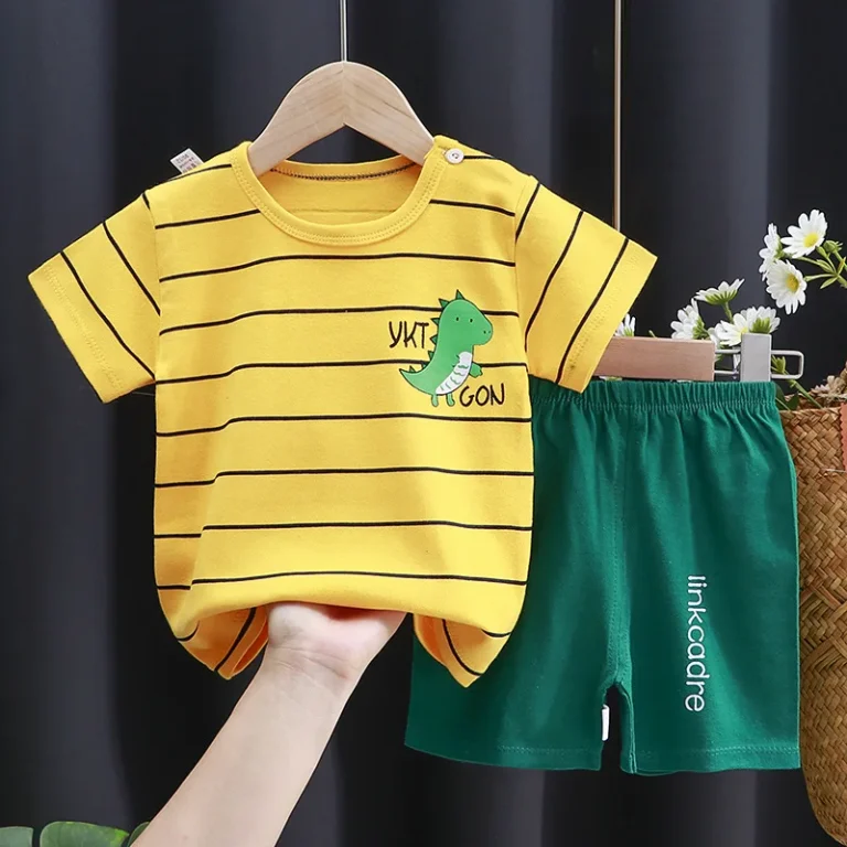 0-4-Years-2-Children-Clothing-100-Cotton-Short-Sleeve-T-shirt-Shorts-2Pcs-Outfit-for-Boys-and-Girls-Clothing-Sets