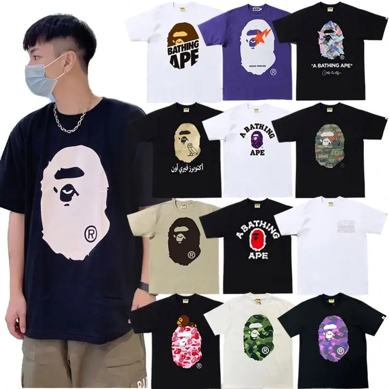 1-1-High-Version-Ready-Stock-Letter-Printing-Bathing-Ape-Shirt-Fashion-Designer-Bapees-Shirt-Men-Trendy-Printed-Bapees-Tee-1