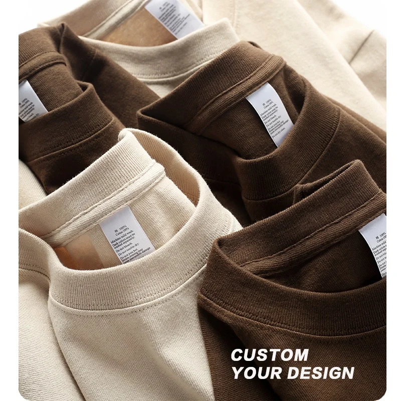100-Cotton-Blank-Mens-T-shirts-Heavyweight-Oversized-Tshirt-Printing-Custom-T-Shirt-1
