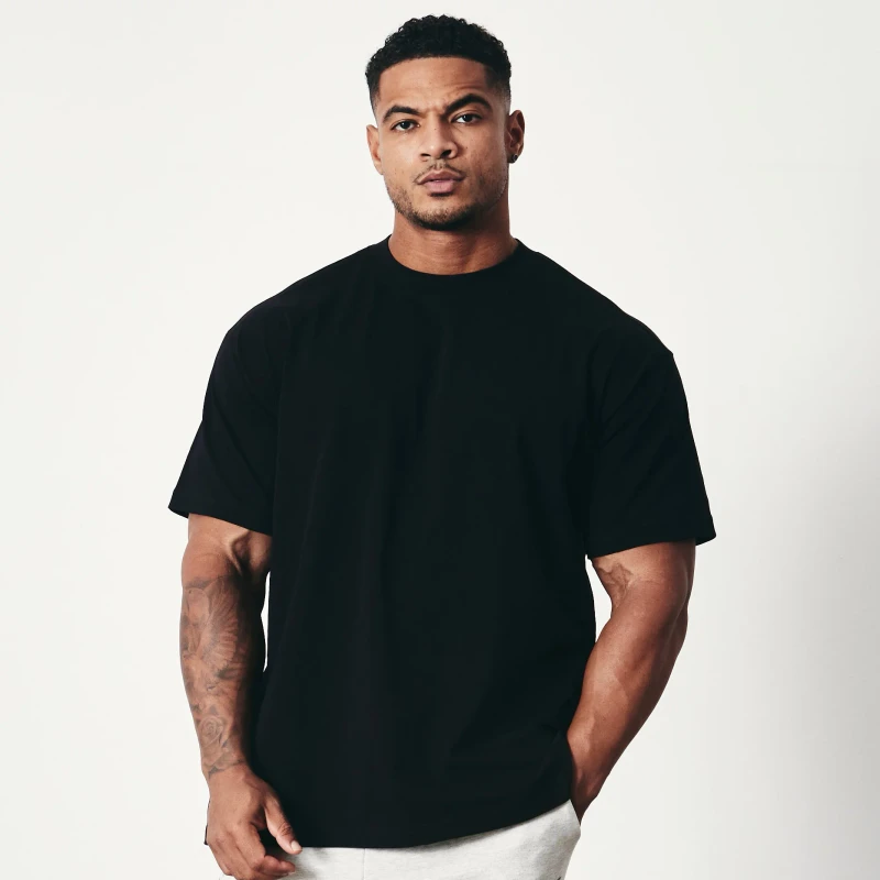 100-Cotton-Blank-T-shirts-Heavyweight-Oversized-Tshirt-Printing-Custom-Mens-Blank-T-shirts