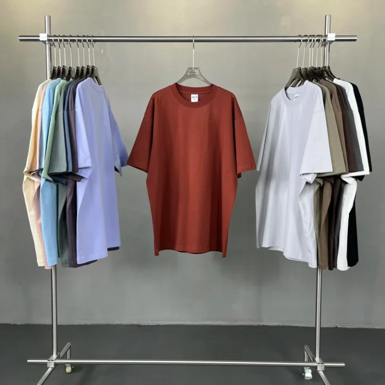 100-Cotton-Custom-Crew-Neck-Pro-Club-T-Shirts-Silk-Screen-Printing-Heavyweight-Oversized-Loose-Fit-Eco-Friendly