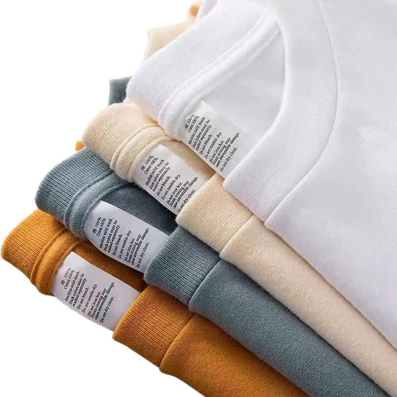 100-Cotton-Customizable-Blank-T-Shirts-Heavyweight-Oversized-T-Shirts-Mens-Smooth-Custom-Printing-Tees