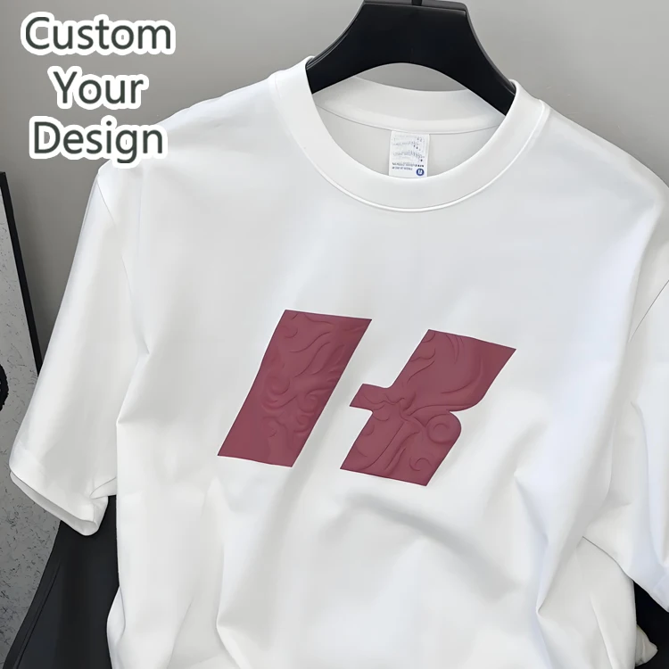 100-Cotton-HeavyWeight-Oversize-Tshirt-Custom-3D-Foam-Puff-Print-Logo-T-shirt-Streetwear-Tee-Men-T-Shirt-for-Men