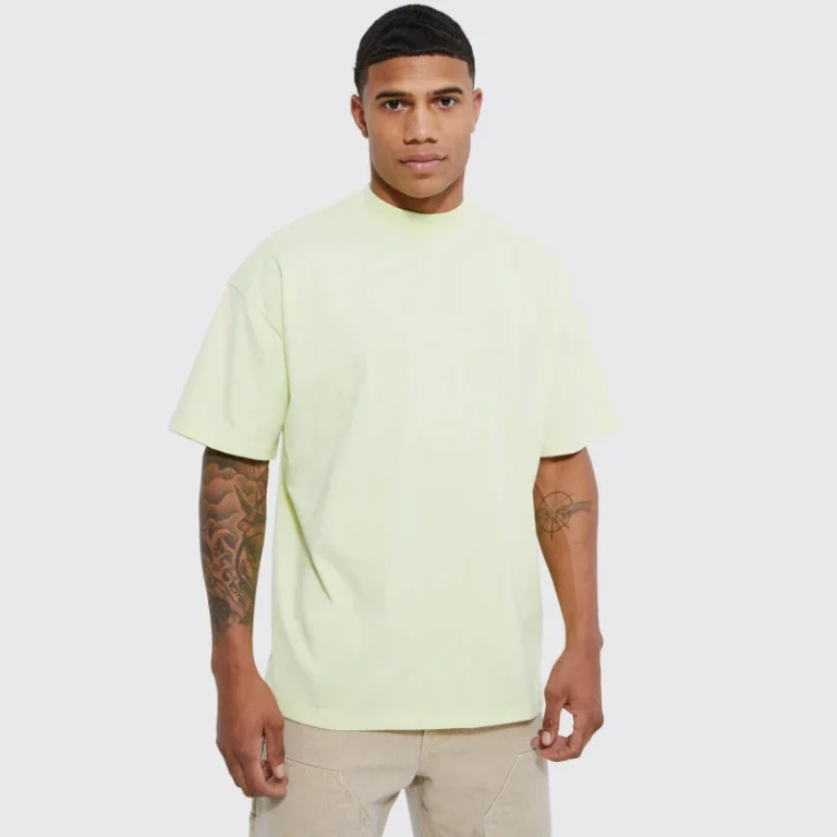 100-Cotton-Knitted-Solid-Casual-Mens-Oversized-Boxy-Cropped-O-Neck-Breathable-Anti-Shrink-Eco-Friendly-T-Shirt