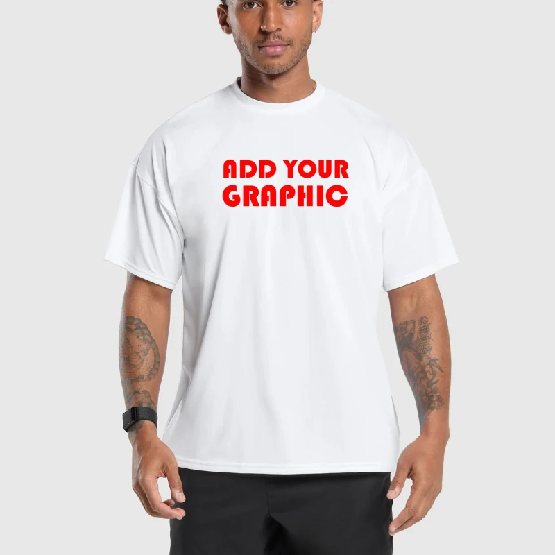 100-Cotton-Mens-Casual-T-Shirts-Short-Sleeve-Oversize-With-Custom-Screen-Printing-Long-Graphic-Tees
