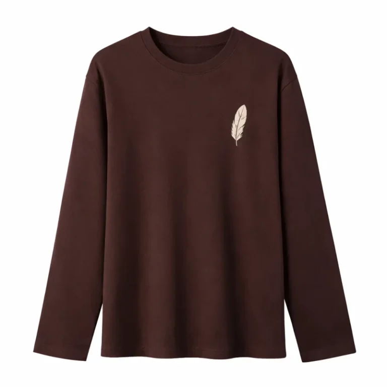 100-Cotton-Mens-Long-Sleeve-T-Shirt-Loose-Fit-Quick-Dry-with-Embroidered-Logo-Digital-Print-245g