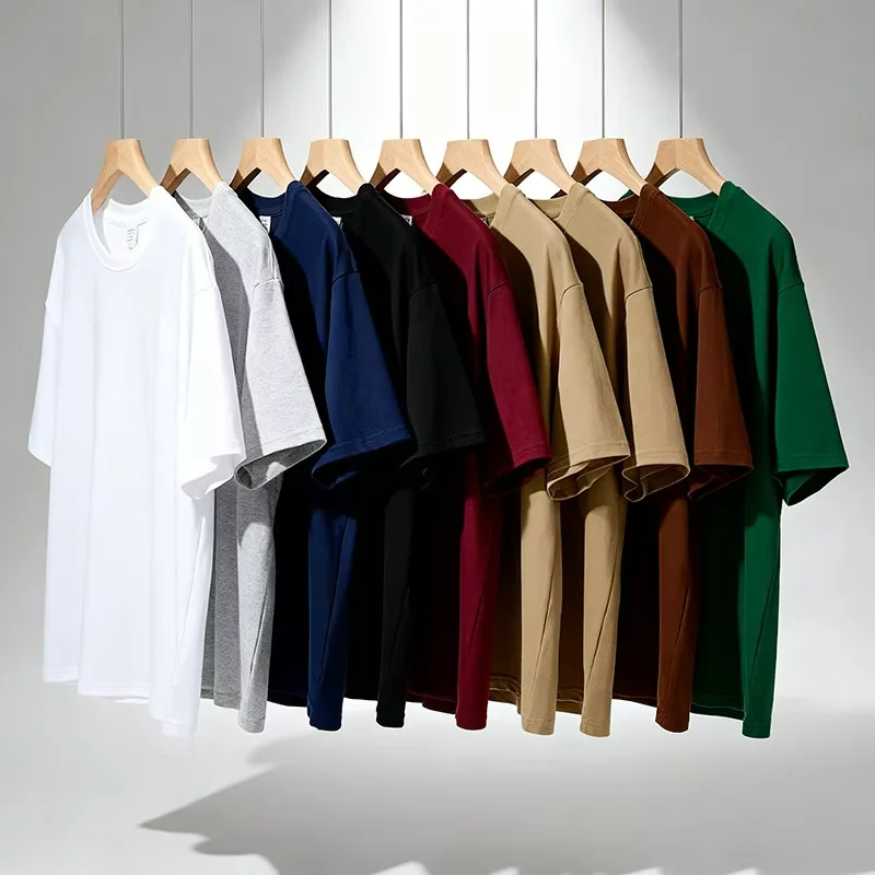 100-Cotton-Oversize-T-shirt-Heavy-Weight-3d-Embossed-Premium-Fashion-Plain-Graphic-Custom-Men-Women-Casual-Tees