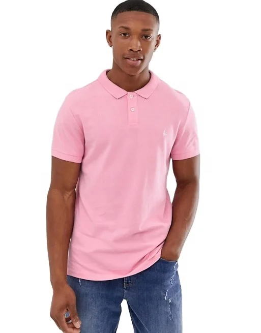 100-Cotton-Pink-Color-Make-Your-Brand-Embroidery-Custom-Polo-T-Shirt