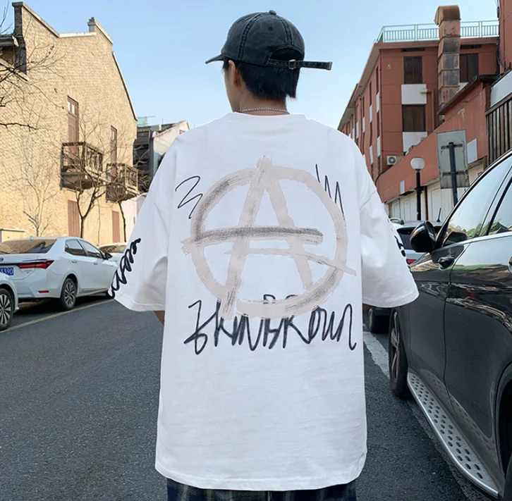 100-Cotton-Plus-Size-Short-Sleeve-Custom-Logo-Printing-Blank-Drop-Shoulder-Oversize-Men-T-Shirt