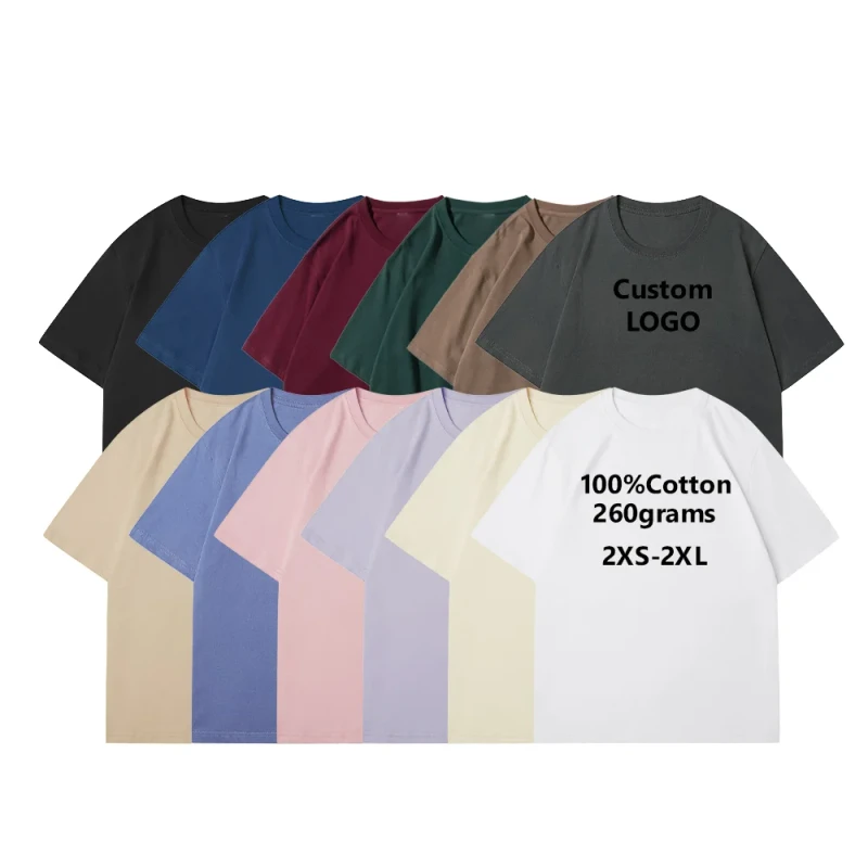 100-Cotton-Regular-Fit-Unisex-T-Shirt-Round-Neck-Custom-Logo-Embroidery-Printing-High-Quality-Blank-Drop-Shoulder-Tee-for-Men