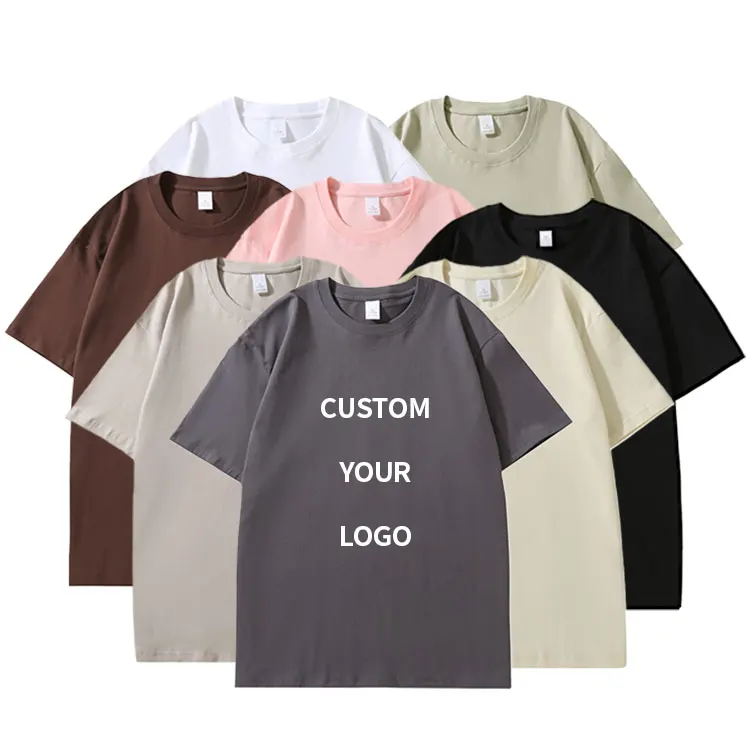 100-Cotton-T-Shirts-for-Men-Custom-Printing-Oversized-White-Blank-T-Shirt-Solid-Pattern