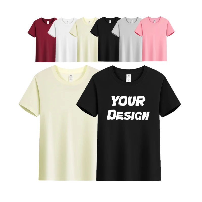 100-Cotton-Tshirt-for-Men-Custom-Logo-200-Grams-Knitted-Fabric-Plain-Casual-Blank-T-shirts-with-Print-Pattern-1