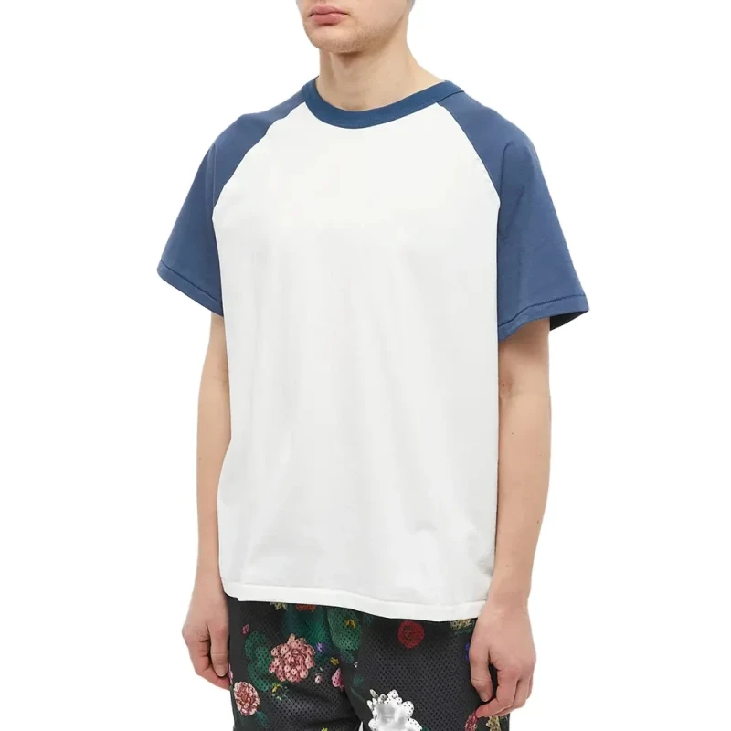 100-Cotton-Two-Tones-Plain-Tshirt-Custom-LOGO-Raglan-Sleeve-T-Shirt