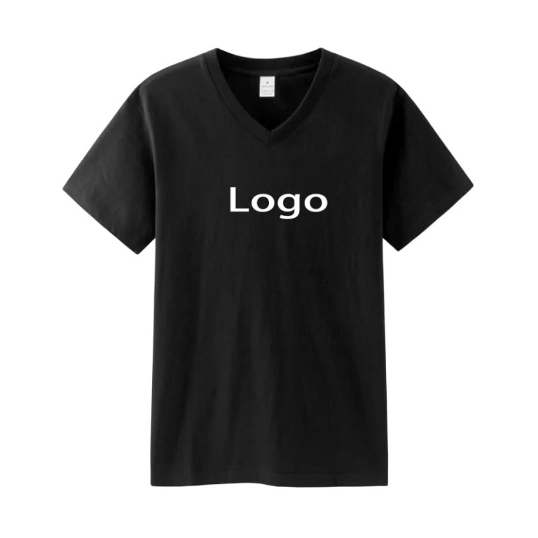 100-Cotton-V-neck-Summer-T-shirt-Breathable-and-Comfortable-Solid-Color-Loose-Half-Sleeve-T-shirt
