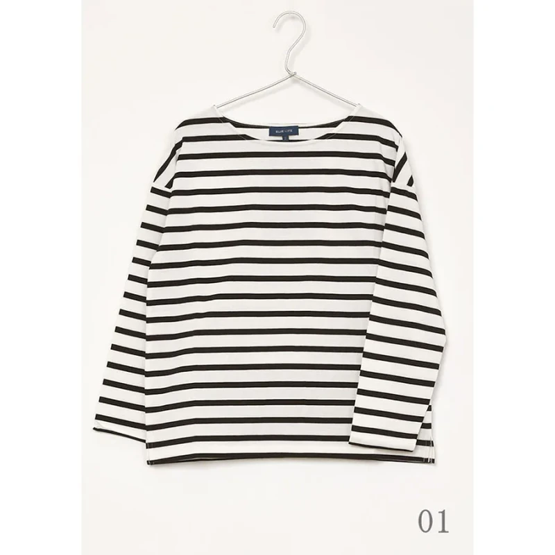 100-Cotton-Womens-T-shirt-Summer-Fashion-Striped-T-shirt-For-Casual-Office-Wear-Breathable-And-Sweat-wicking-Round-Neck
