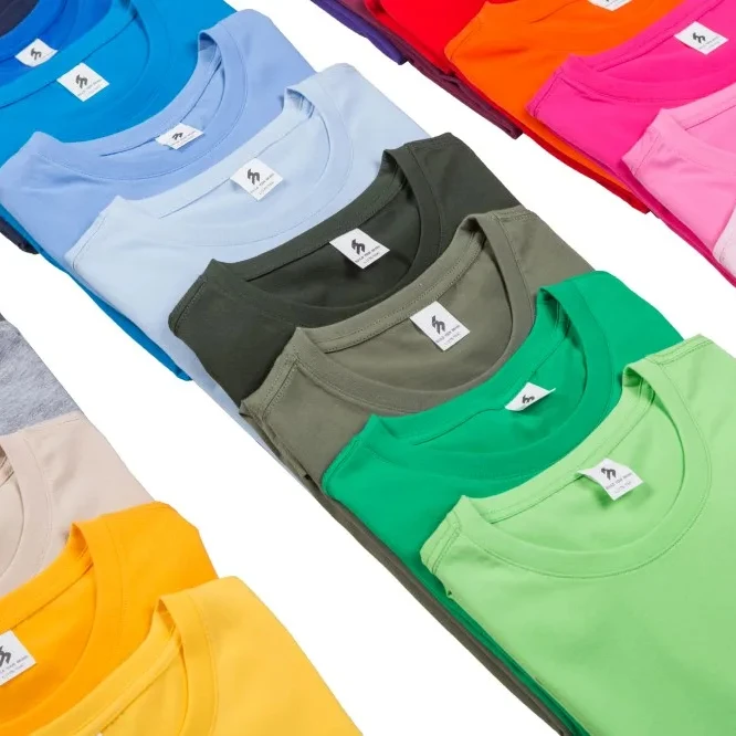 100-Organic-Cotton-170GSM-Anti-Wrinkle-Slim-Fit-Breathable-Eco-Friendly-Knitted-Customizable-Short-Sleeve-T-Shirt