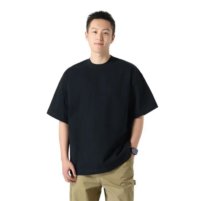 100-Organic-Cotton-Dtg-Printing-Slim-Fit-Knitted-Heavyweight-Blank-T-Shirt-New-Fashion-O-Neck-for-Men