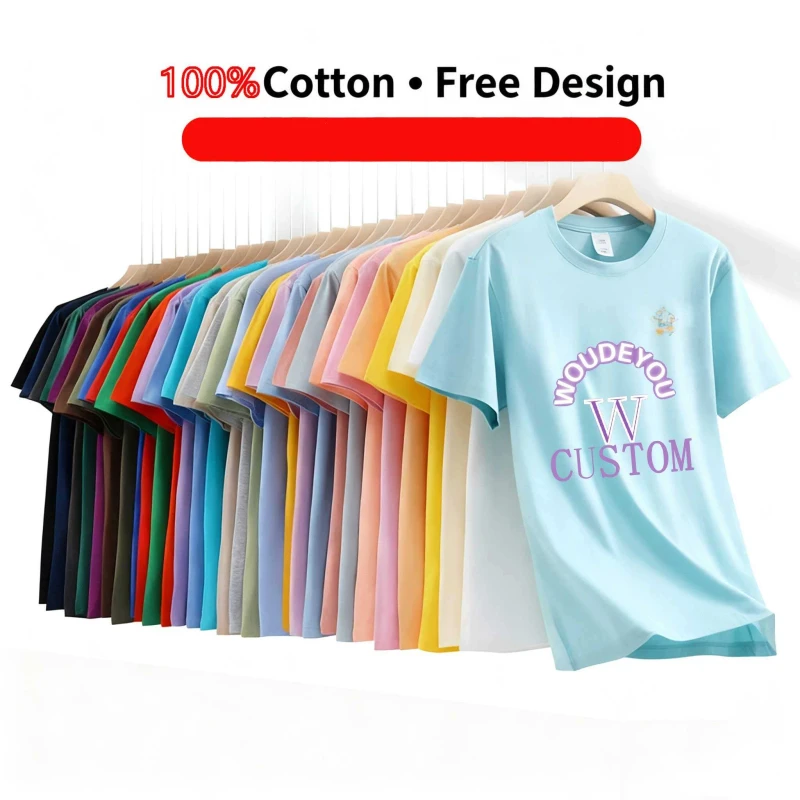 100-Organic-Cotton-O-Neck-Unisex-Short-Sleeve-T-Shirt-with-Silk-Screen-Printed-Customizable-Design-Breathable-Eco-Friendly