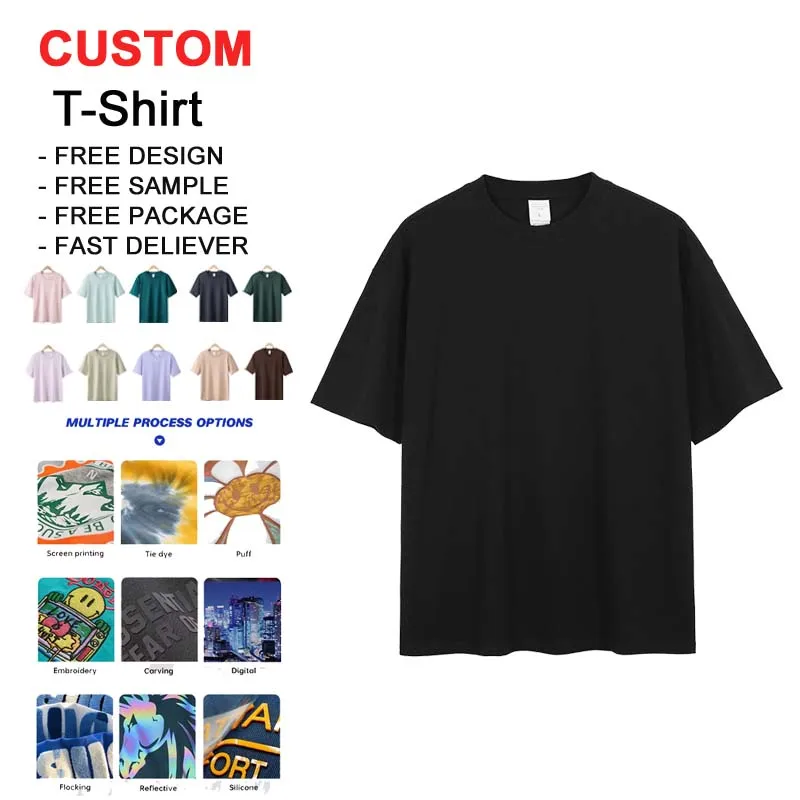 100-Organic-Cotton-Oversize-Mens-Vintage-Solid-Long-Sleeve-T-Shirt-Custom-Logo-Print-Heavyweight-Streetwear-T-Shirt