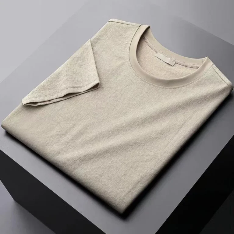 100-Organic-Cotton-T-Shirts-Eco-Friendly-Hemp-O-Neck-Breathable-Woven-Fabric-With-Bamboo-Logo-Features