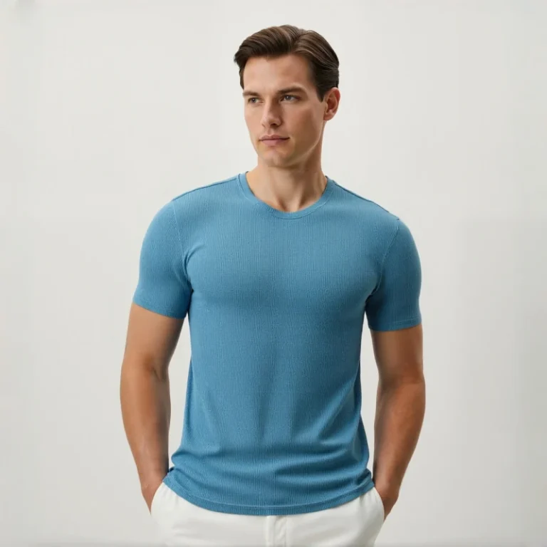 100-Polyester-Quick-drying-Antibacterial-3D-Mesh-Jacquard-Fabric-Mens-Running-Fitness-Outdoor-and-Leisure-Sports-T-shirt
